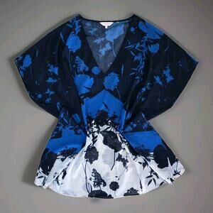 Ted Baker London Selaah Bluebell Sheer Beach Swim Cover Up Womens Size Small EUC